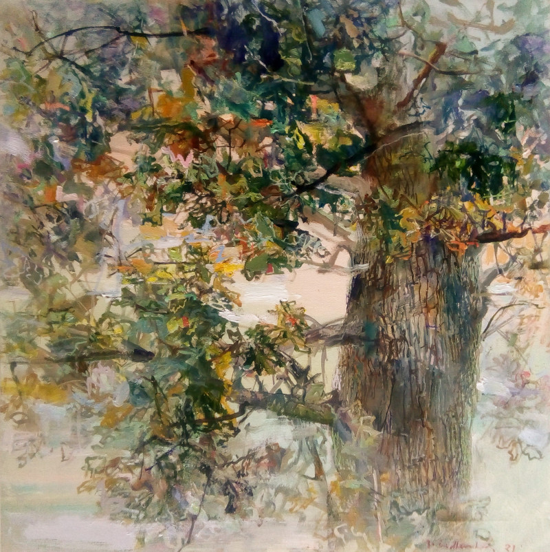 Oak 2 original painting by Jonas Šidlauskas. Landscapes