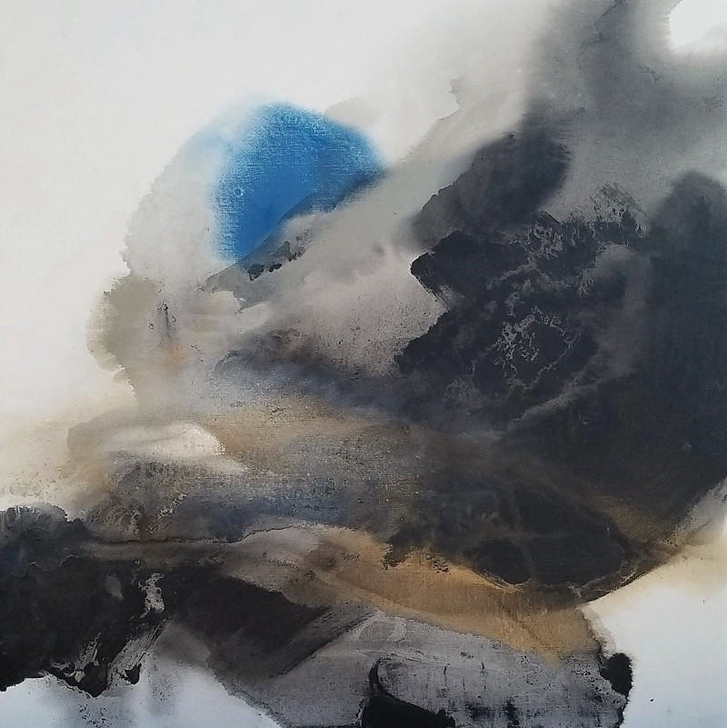 Dalia Kirkutienė tapytas paveikslas Mėlyna delčia, Abstrakti tapyba , paveikslai internetu
