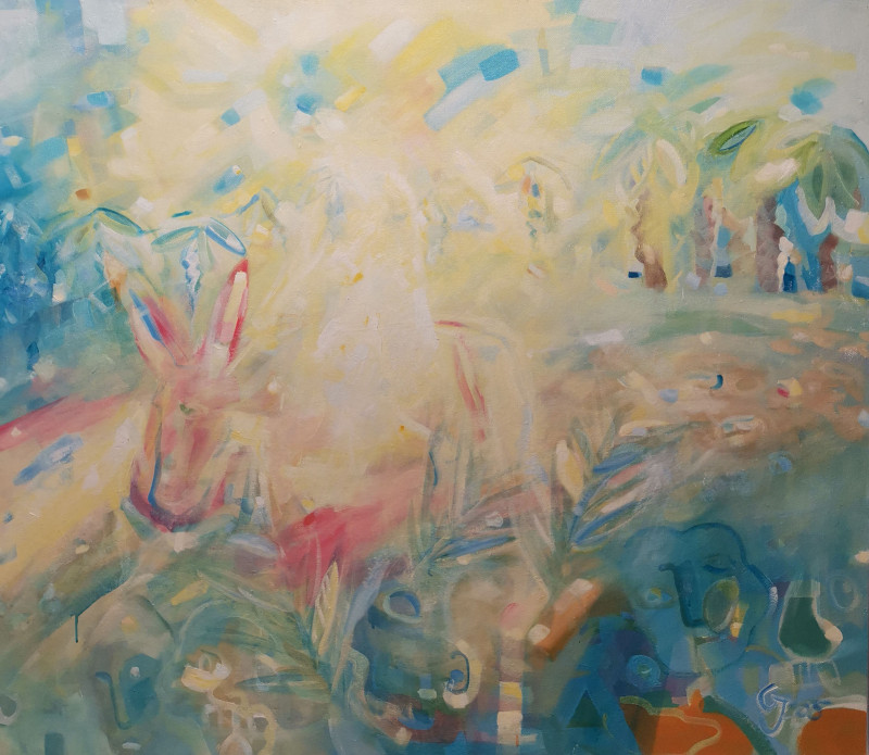 Jonas Grunda tapytas paveikslas Velykos kiekvieną dieną, Abstrakti tapyba , paveikslai internetu