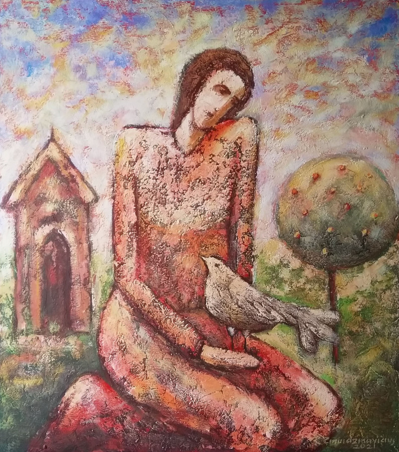 Romas Žmuidzinavičius tapytas paveikslas Gerumas 2, Ramybe dvelkiantys , paveikslai internetu