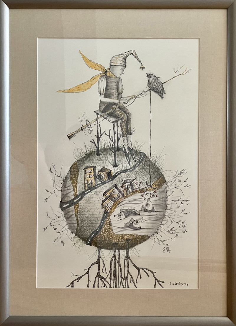 Daiva Mažo tapytas paveikslas Jo pasaulis, Išlaisvinta fantazija , paveikslai internetu