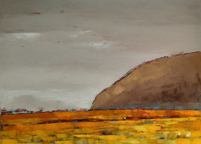 Kęstutis Jauniškis tapytas paveikslas Šalia kalno, Peizažai , paveikslai internetu