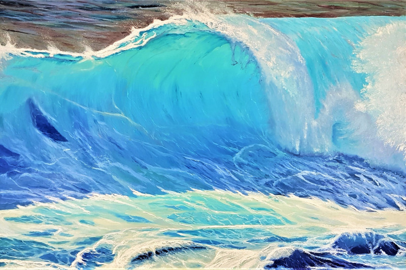 Holiday Wave original painting by Mantas Naulickas. Sea