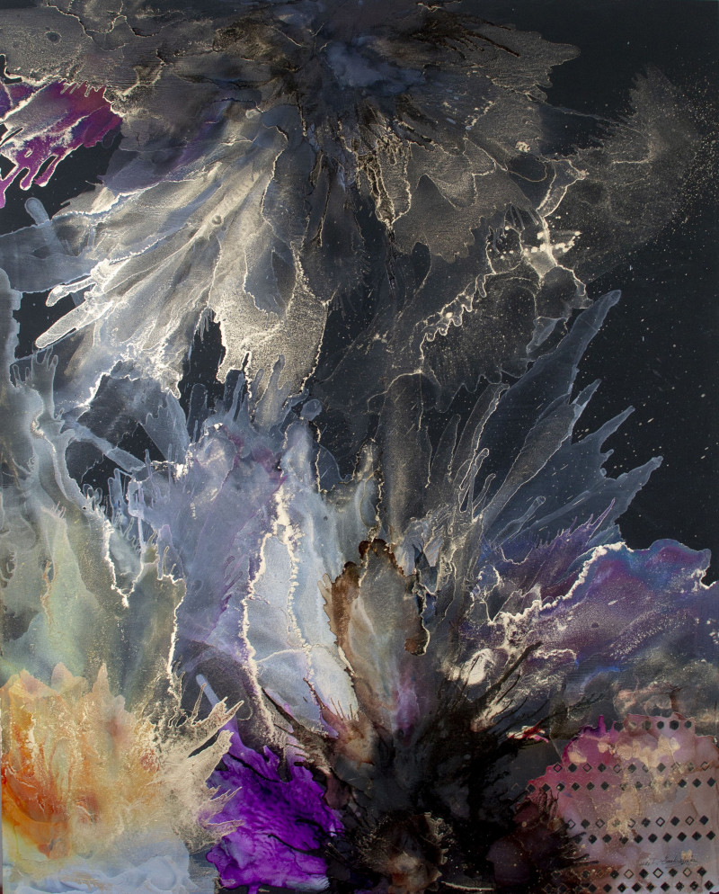 Danguolė Šerstinskaja tapytas paveikslas The Birth Of The Earth, Abstrakti tapyba , paveikslai internetu