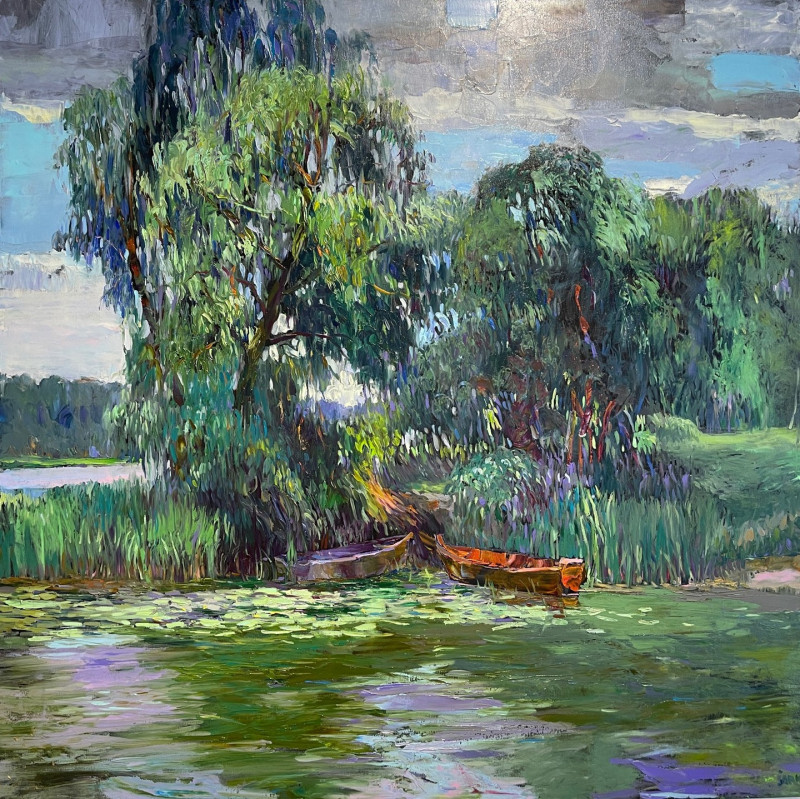Bay (Viršužiglis) original painting by Šarūnas Šarkauskas. Landscapes