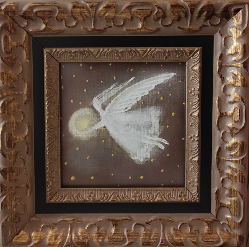 Carrier of a Light original painting by Rima Sadauskienė. Angels