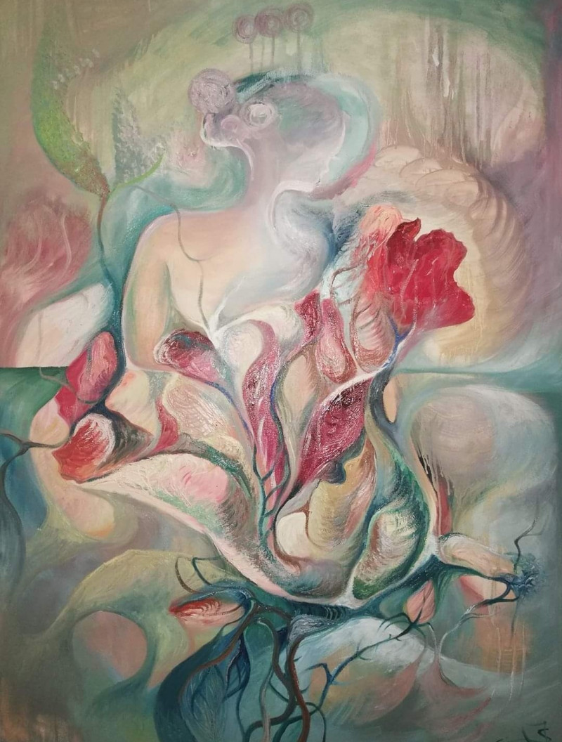 Simona Juškevičiūtė tapytas paveikslas Jos virsmas, Moters grožis , paveikslai internetu