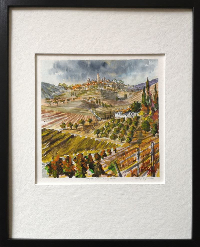 Dmitrij Zuj tapytas paveikslas Paradiso Italia. Toscana/San Gimignano. Paesaggio 8, Peizažai , paveikslai internetu