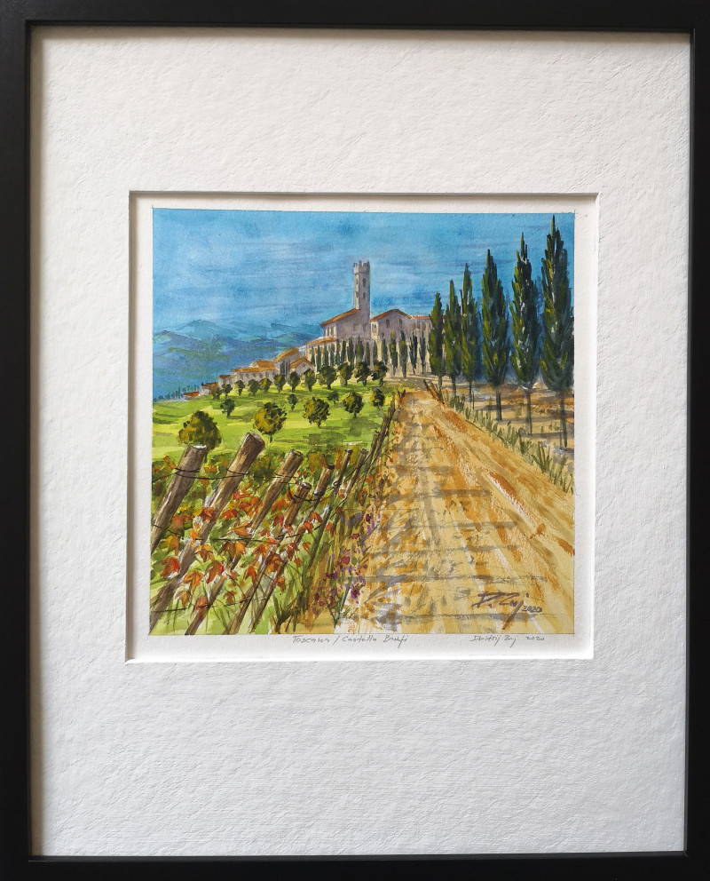 Dmitrij Zuj tapytas paveikslas Paradiso Italia. Toscana/Castello Banfi. Paesaggio 9, Peizažai , paveikslai internetu