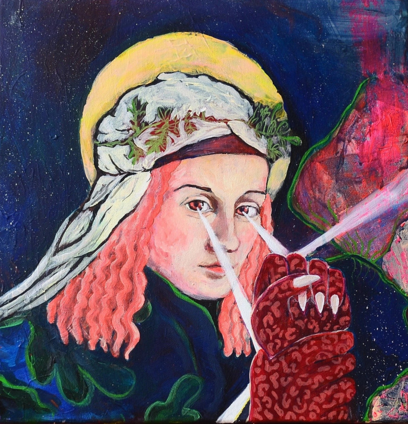 Edvilė Lukšytė tapytas paveikslas Anna Maria Rebel / parama Ukrainai, Slava Ukraini , paveikslai internetu