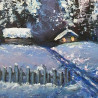 Cold original painting by Petras Beniulis. Paintings With Winter
