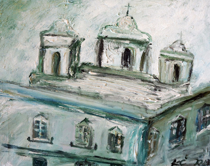 Kristina Česonytė tapytas paveikslas Pro senamiesčio langą 2, Tapyba aliejumi , paveikslai internetu