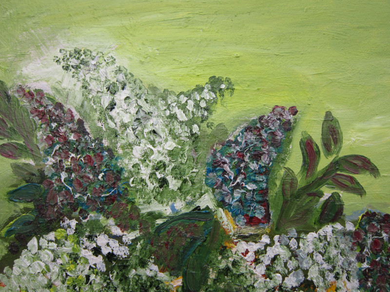 Last Year Lilies original painting by Gitas Markutis. Flowers
