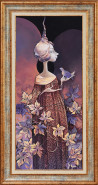 Aurika tapytas paveikslas Angelas su paukštuku, Angelų kolekcija , paveikslai internetu