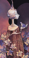 Aurika tapytas paveikslas Angelas su paukštuku, Angelų kolekcija , paveikslai internetu