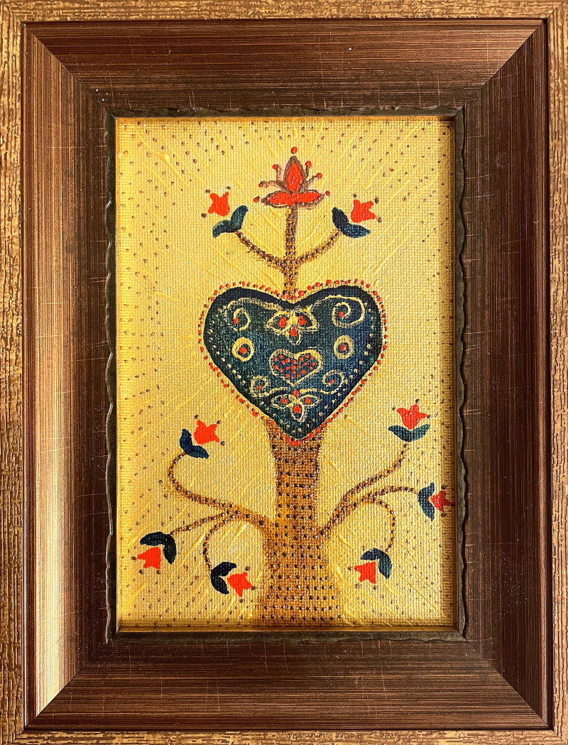 Inga Dambrauskienė tapytas paveikslas Gyvybės medis, Miniatiūros - Maži darbai , paveikslai internetu
