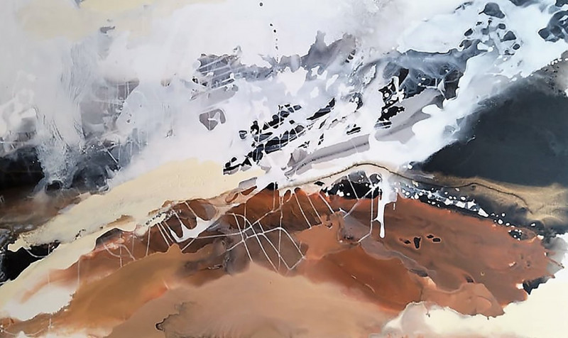 Shadow of a Mountain original painting by Dalia Kirkutienė. Abstract Paintings