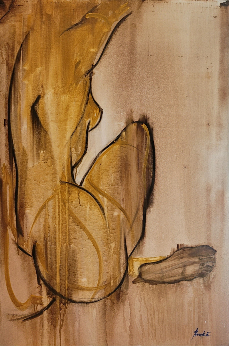 Ansis Burkė tapytas paveikslas Simple Nude, Tapyba su žmonėmis , paveikslai internetu