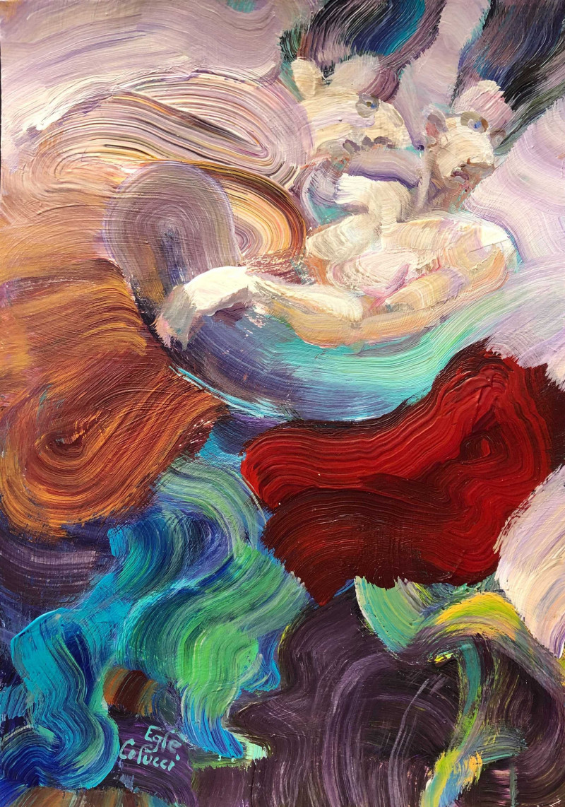 Eglė Colucci tapytas paveikslas Roxana & Anibal, Šokis - Muzika , paveikslai internetu