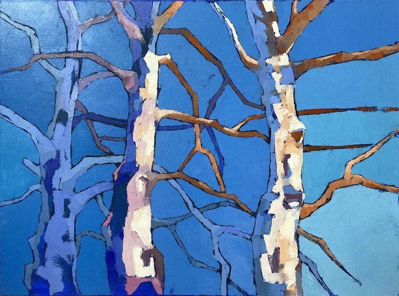 I Fell In Love With Birches original painting by Kristina Asinus. Young And Talented