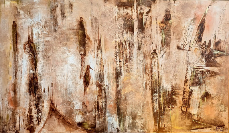 Violeta Jarašiūnienė tapytas paveikslas Ruduo, Abstrakti tapyba , paveikslai internetu