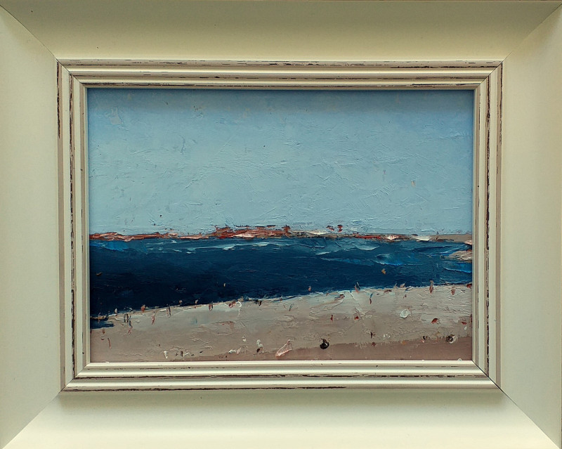 Kęstutis Jauniškis tapytas paveikslas Pajūrio krantas 7, Miniatiūros - Maži darbai , paveikslai internetu