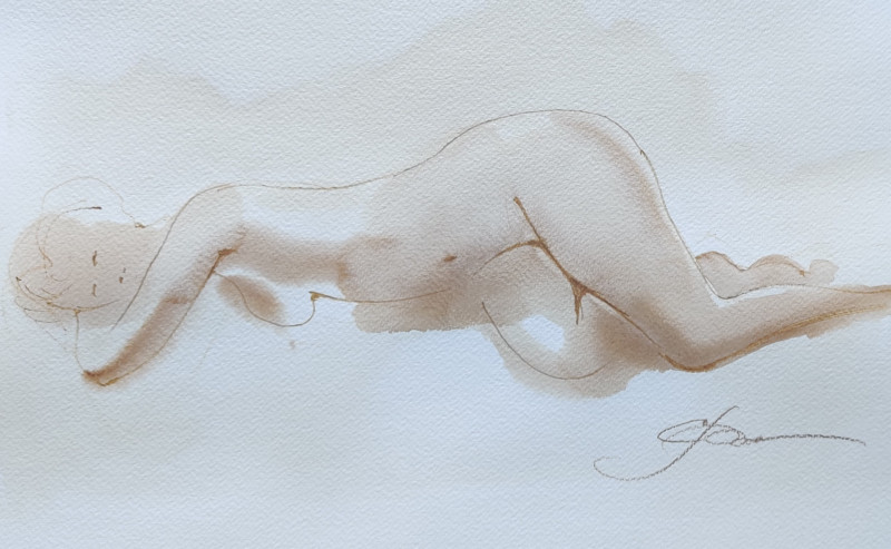 Act No. 8 original painting by Svetlana Ovinova. Nude