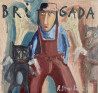 Brigade original painting by Robertas Strazdas. Paintings With People