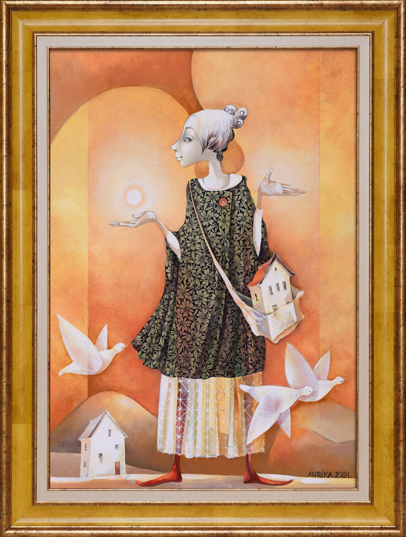 Aurika tapytas paveikslas Namų angelas, Fantastiniai paveikslai , paveikslai internetu