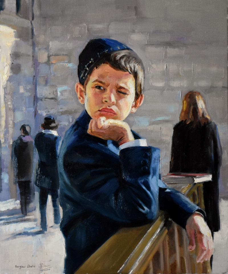 Serghei Ghetiu tapytas paveikslas Berniuko portretas, Tapyba su žmonėmis , paveikslai internetu