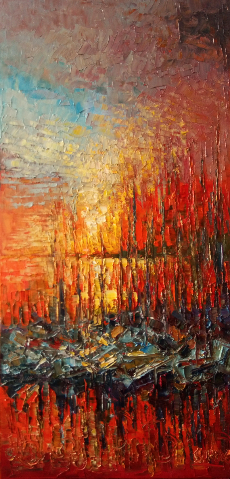 Simonas Gutauskas tapytas paveikslas Raudonas uostas, Rinktiniai peizažai , paveikslai internetu