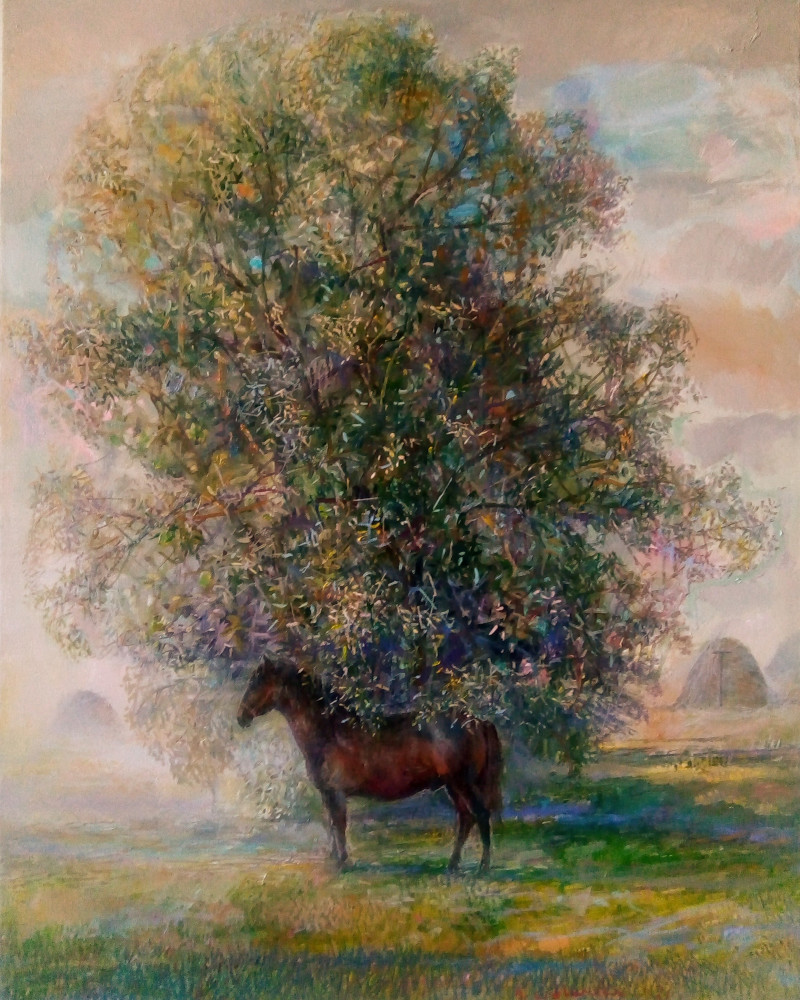 Morning original painting by Jonas Šidlauskas. Landscapes