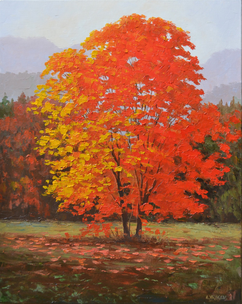 Autumn Beauty original painting by Rimantas Virbickas. Landscapes