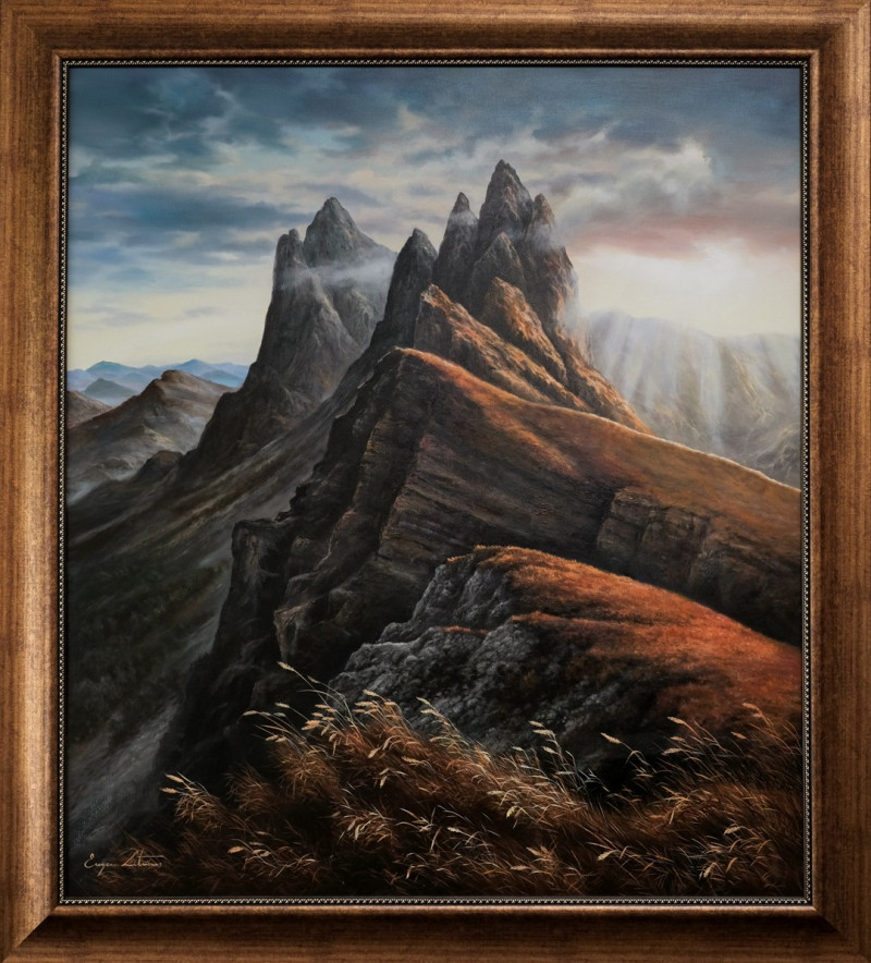 At the Mountains original painting by Jevgenijus Litvinas. Landscapes