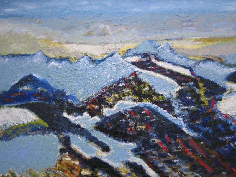 Gitas Markutis tapytas paveikslas Mėlynieji kalnai, Peizažai , paveikslai internetu