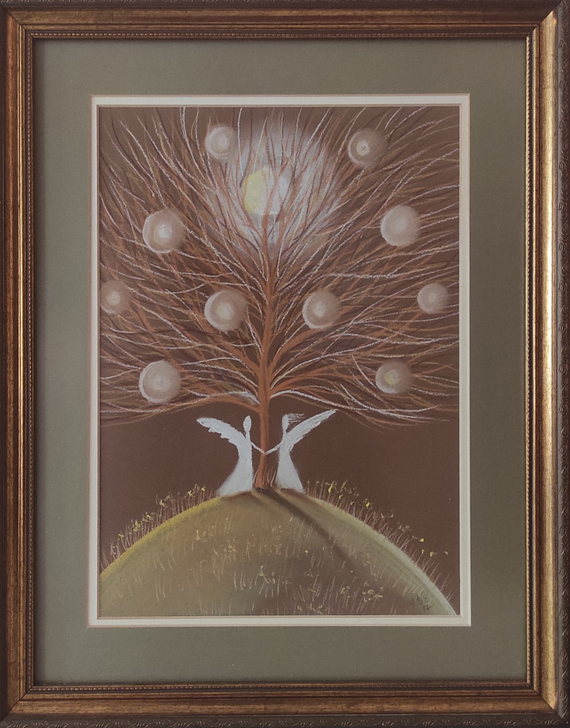 Tree Of Light original painting by Rima Sadauskienė. Sacral