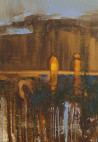 Ramūnas Dagys tapytas paveikslas Vakaro atspindžiai, Abstrakti tapyba , paveikslai internetu