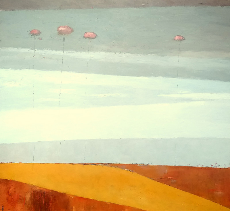 Kęstutis Jauniškis tapytas paveikslas Rudenio laukai 3, Peizažai , paveikslai internetu
