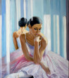 Serghei Ghetiu tapytas paveikslas Balerina neoniniame kambaryje, Tapyba su žmonėmis , paveikslai internetu