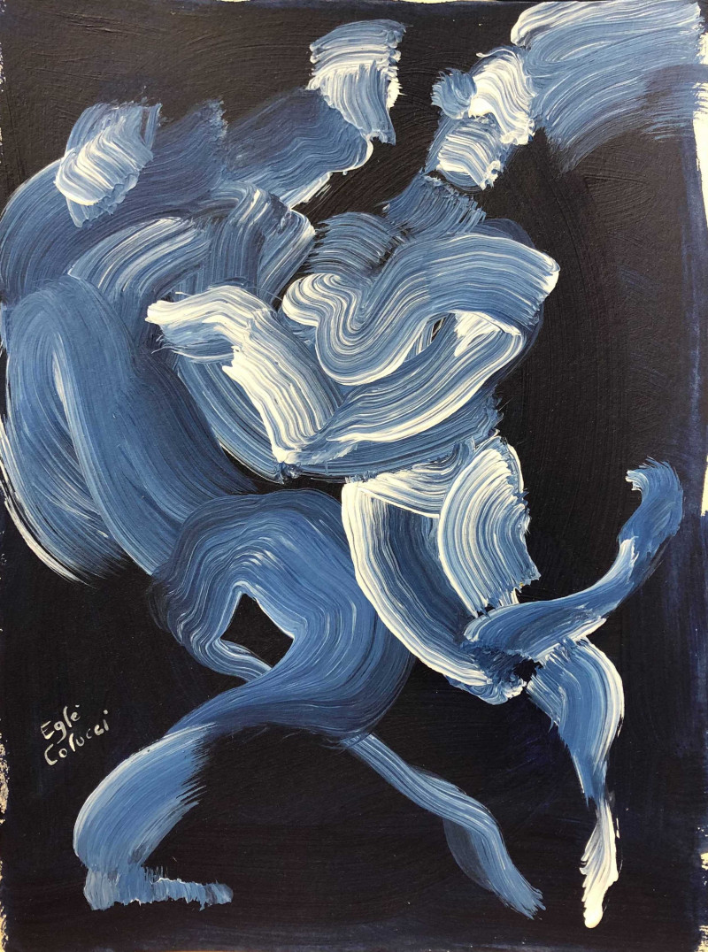Eglė Colucci tapytas paveikslas Miguel & Daiana, Šokis - Muzika , paveikslai internetu
