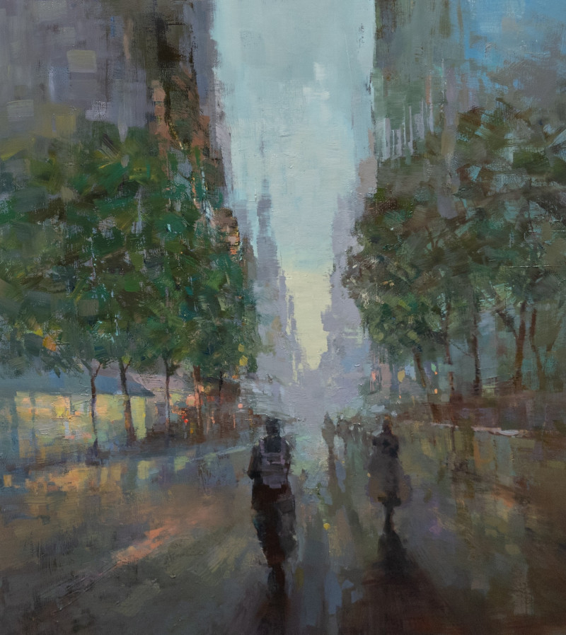 Aleksandr Jerochin tapytas paveikslas Pasivaikščiojimas, Urbanistinė tapyba , paveikslai internetu