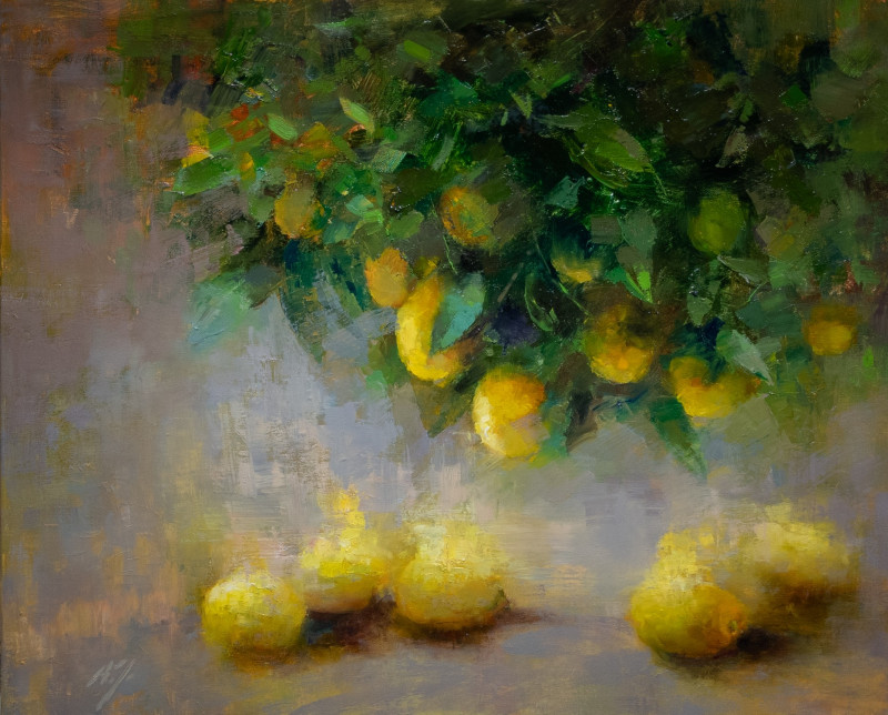 Lemons original painting by Aleksandr Jerochin. Still-Life