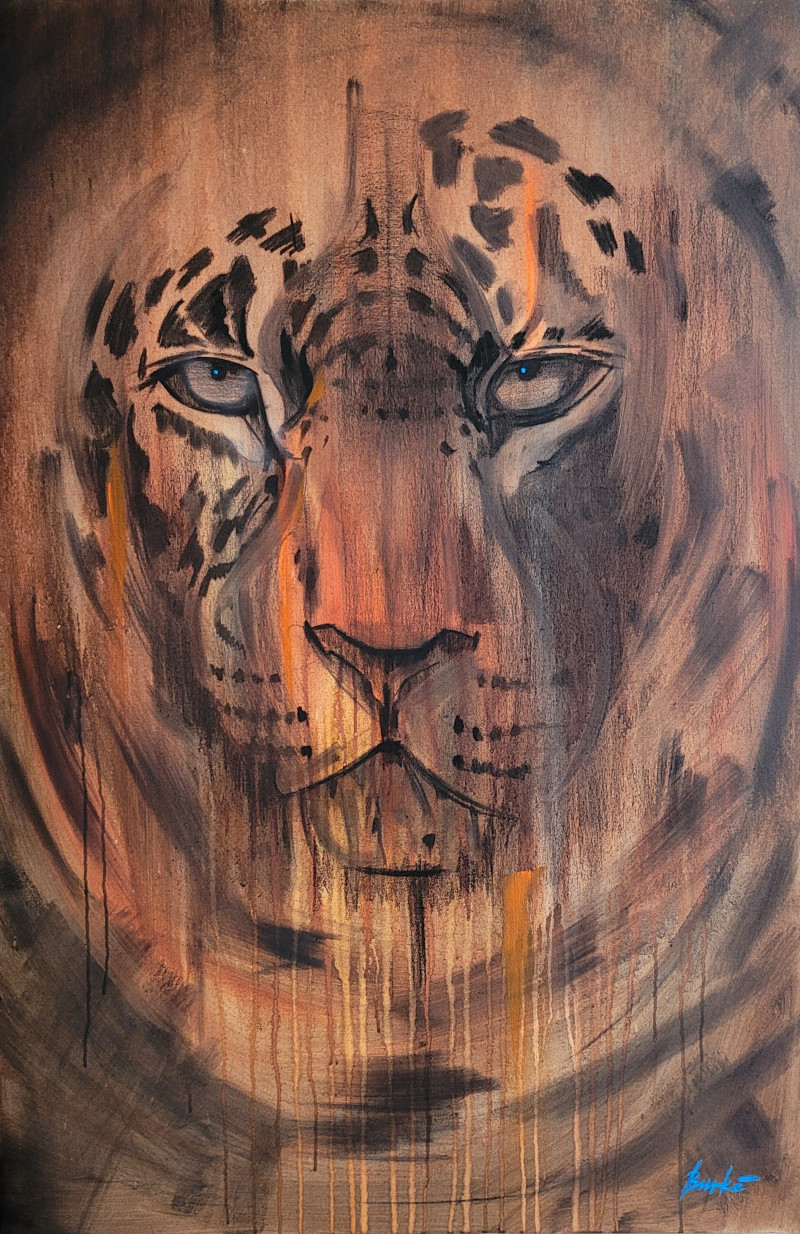 Ansis Burkė tapytas paveikslas Tavo stiprybė, Animalistiniai paveikslai , paveikslai internetu