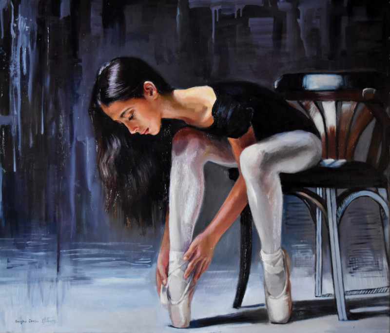 Serghei Ghetiu tapytas paveikslas Baleto angelas, Šokis - Muzika , paveikslai internetu
