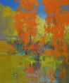 Autumn original painting by Vytautas Laisonas. Abstract Paintings