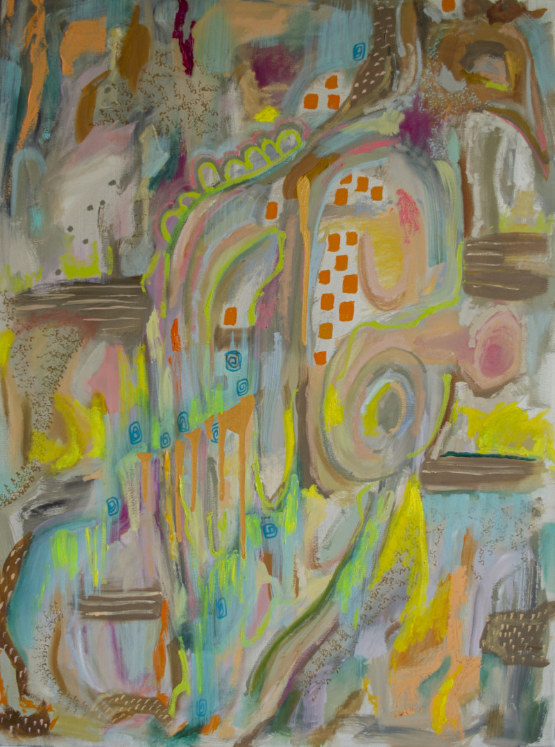 Giedrė Balčiūnaitė tapytas paveikslas The Parrot, Abstrakti tapyba , paveikslai internetu