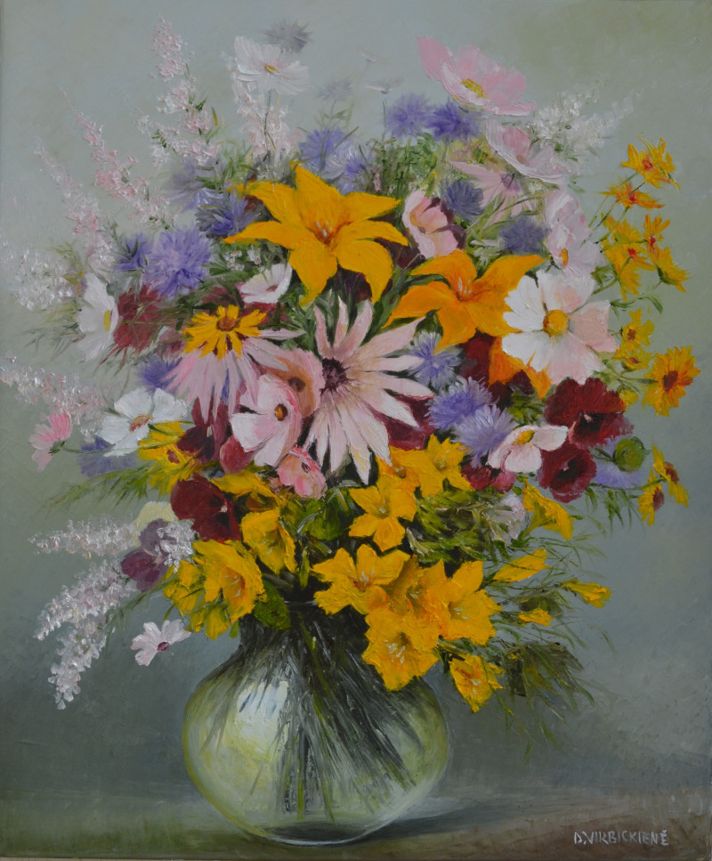 Danutė Virbickienė tapytas paveikslas Vasaros puošnumas, Gėlės , paveikslai internetu