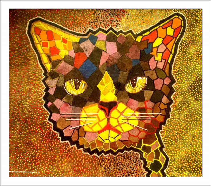 Pixel original painting by Artūras Skopas . Animalistic Paintings