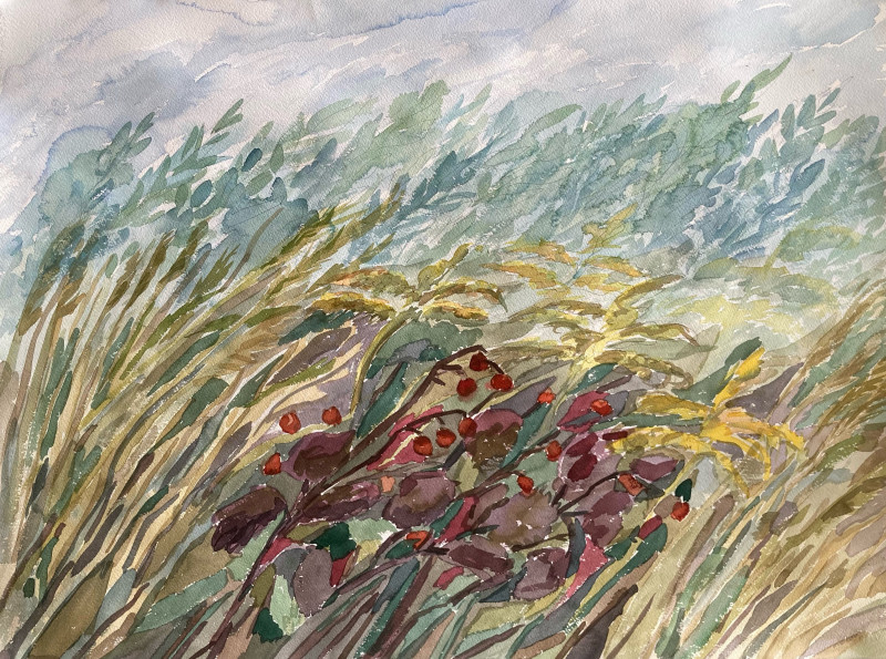 Gabrielė Prišmantaitė tapytas paveikslas Pasišiaušęs ruduo, Paveikslai su rudeniu , paveikslai internetu