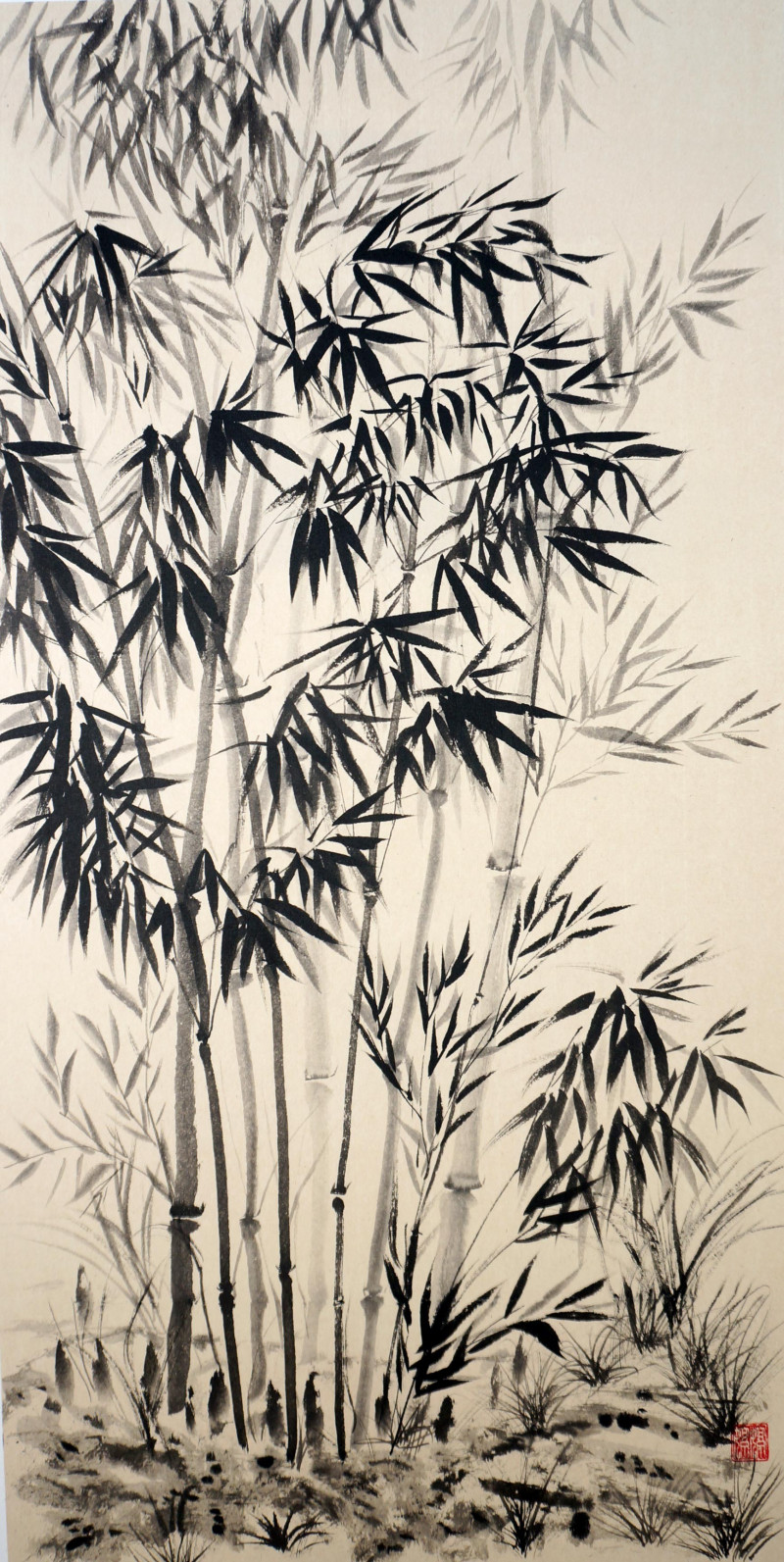 Indrė Beinartė tapytas paveikslas Bambukų giraitė, Peizažai , paveikslai internetu